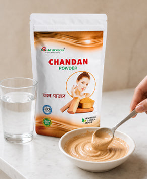 Mix 1 spoon of Chandan powder properly in 2 spoons of water