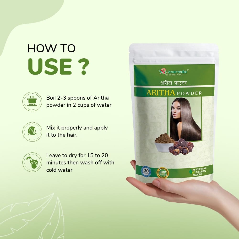 Aritha Powder- Ayurvedic Support For Dense & Soft Hair