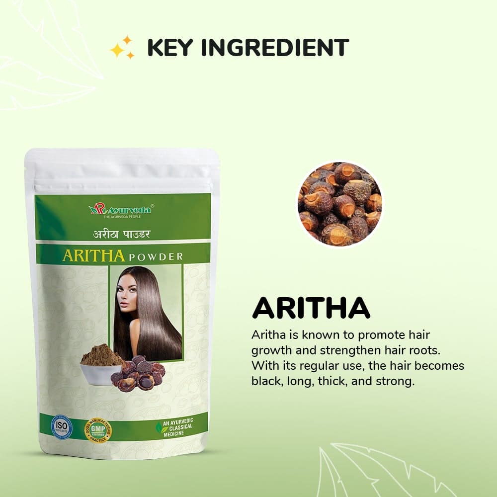 Aritha Powder- Ayurvedic Support For Dense & Soft Hair