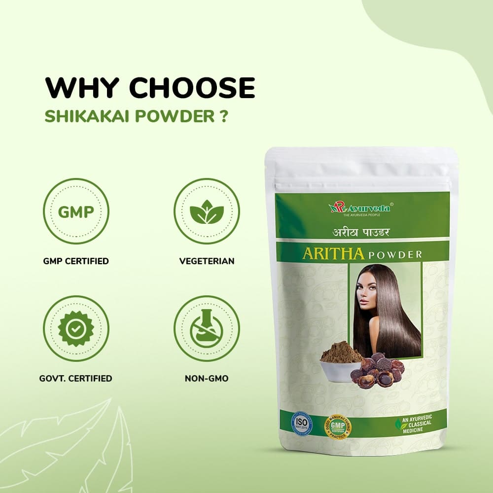 Aritha Powder- Ayurvedic Support For Dense & Soft Hair