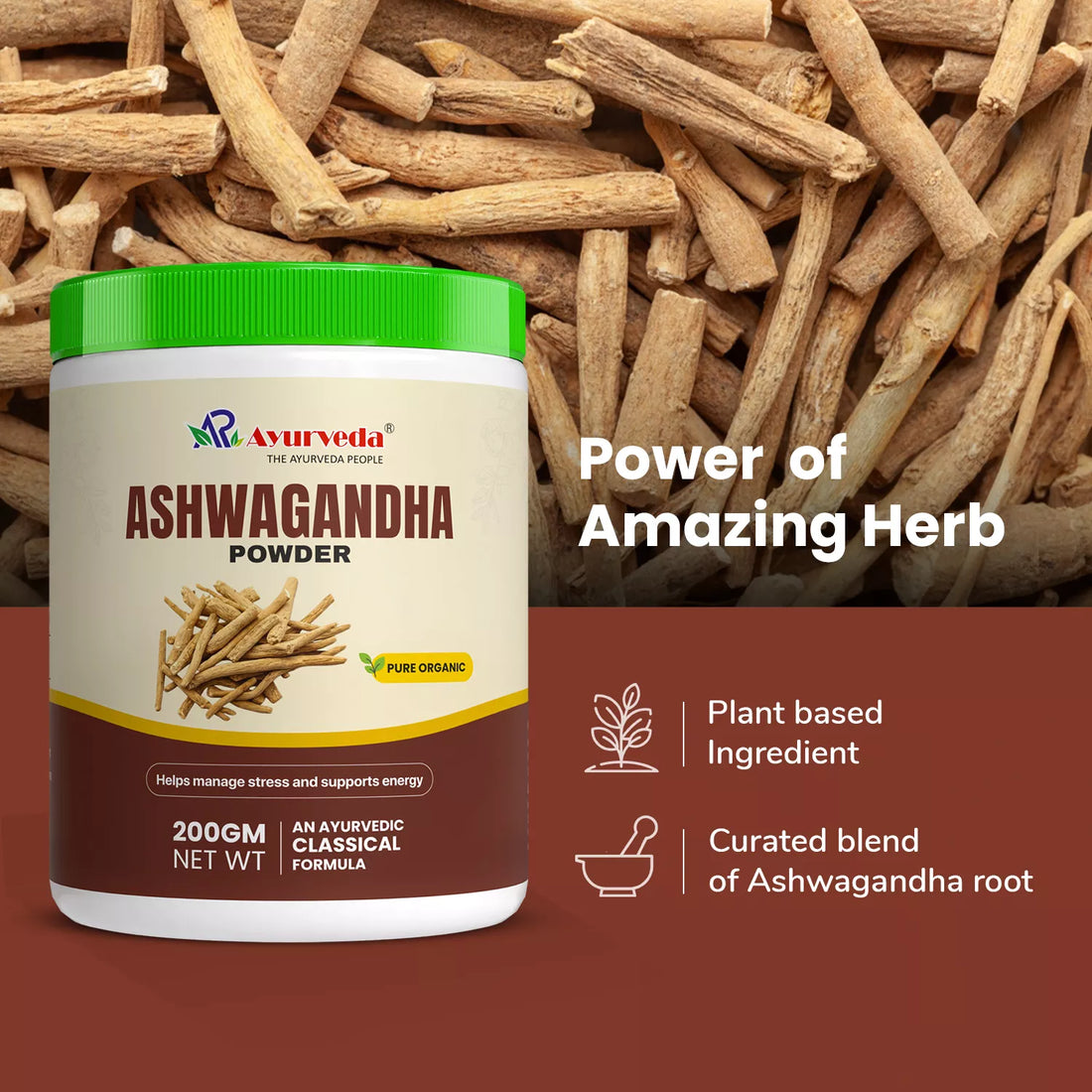 Ashwagandha Powder- Ayurvedic Strength & Weight Gain Powder