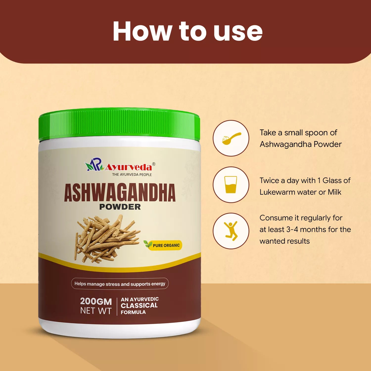 Ashwagandha Powder- Ayurvedic Strength & Weight Gain Powder
