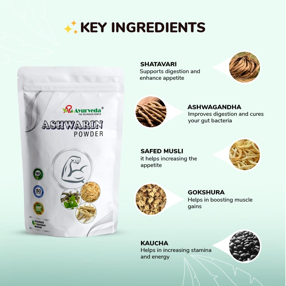 Ashwarin Powder- Ayurvedic Weight Gain Powder For Men