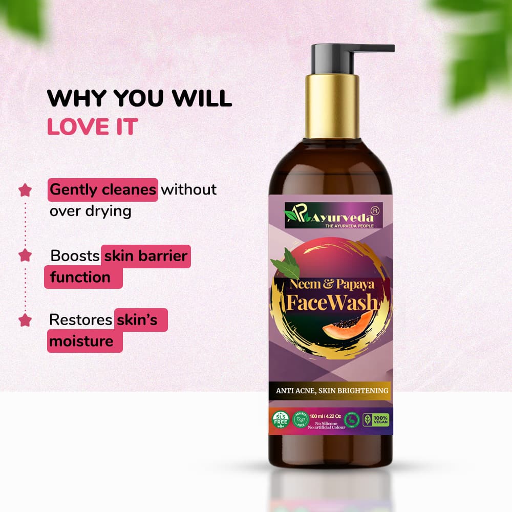 Neem & Papaya Face Wash- Ayurvedic Formulation For Radiant Skin