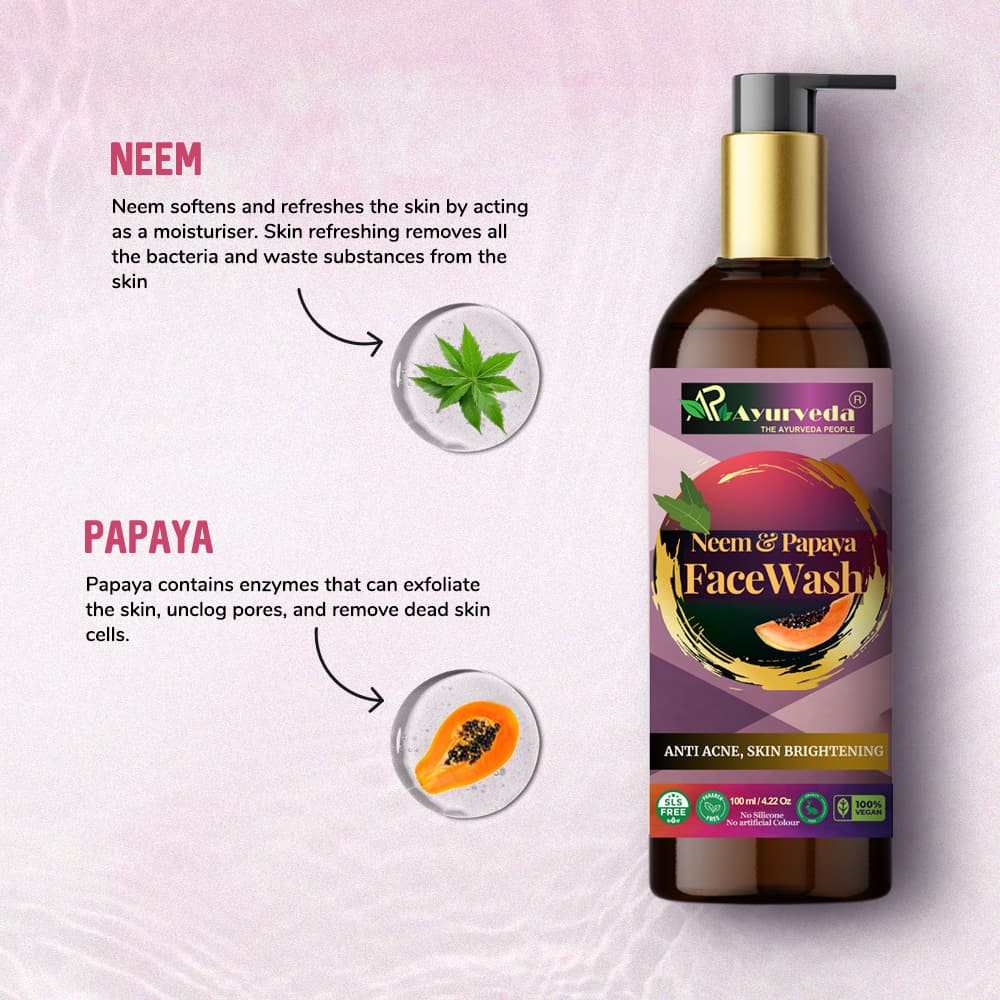 Neem & Papaya Face Wash- Ayurvedic Formulation For Radiant Skin