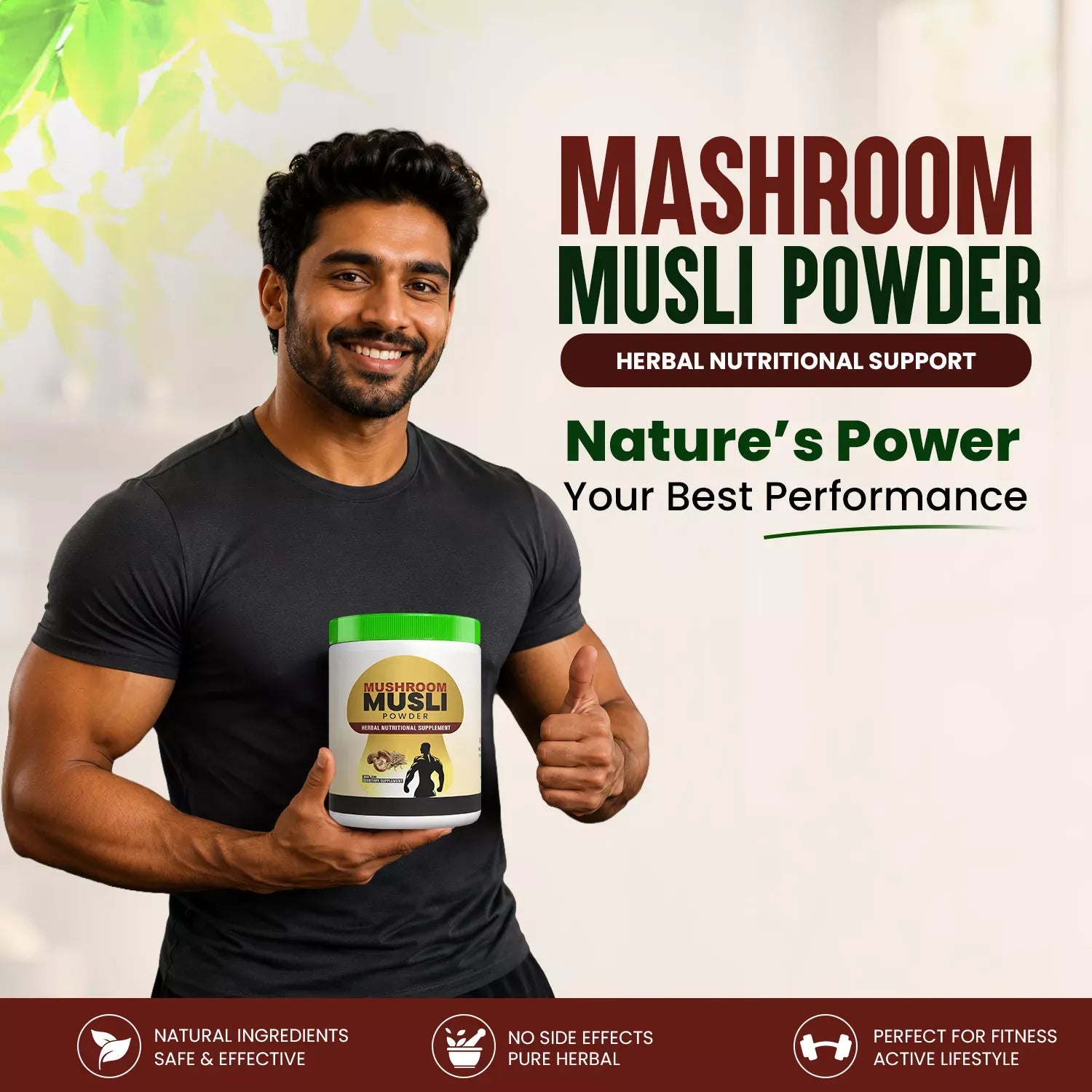 Mushroom Musli Powder– Herbal Nutritional Supplement (200g)