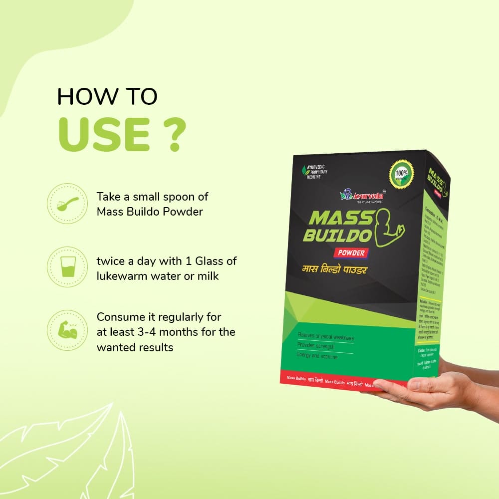 Mass Buildo Powder- Ayurvedic Powder For Muscle Gain