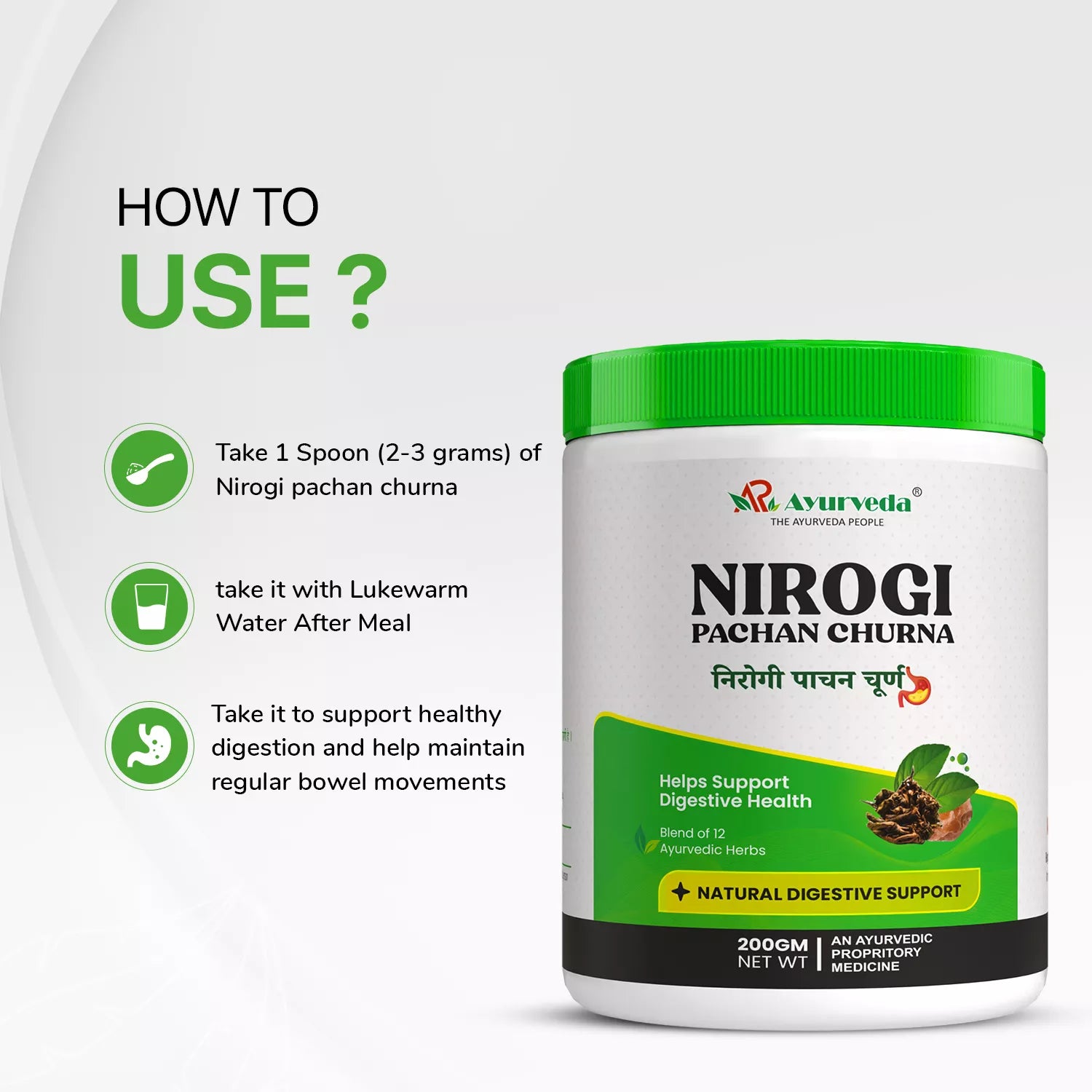 Nirogi Pachan Churna - Ayurvedic herbal powder