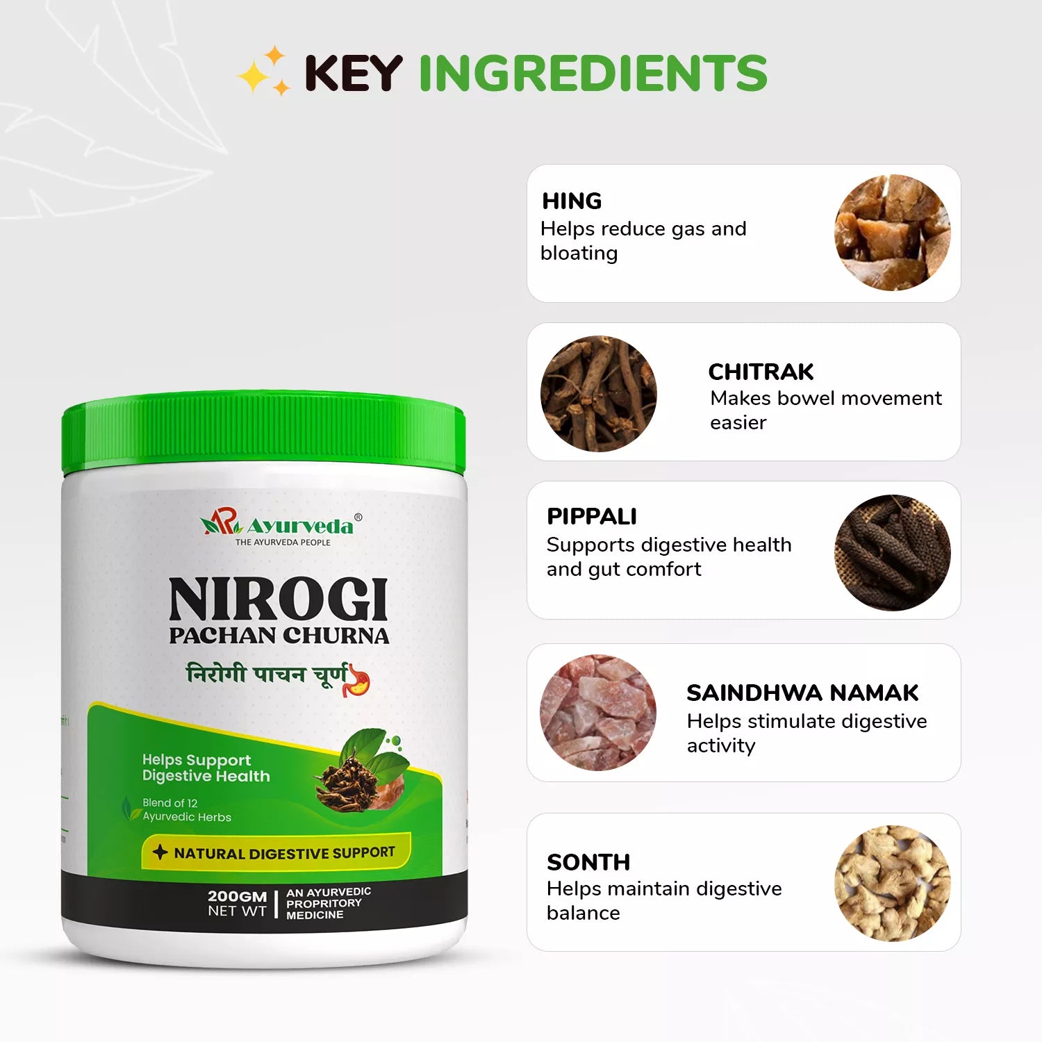 Nirogi Pachan Churna - Ayurvedic herbal powder