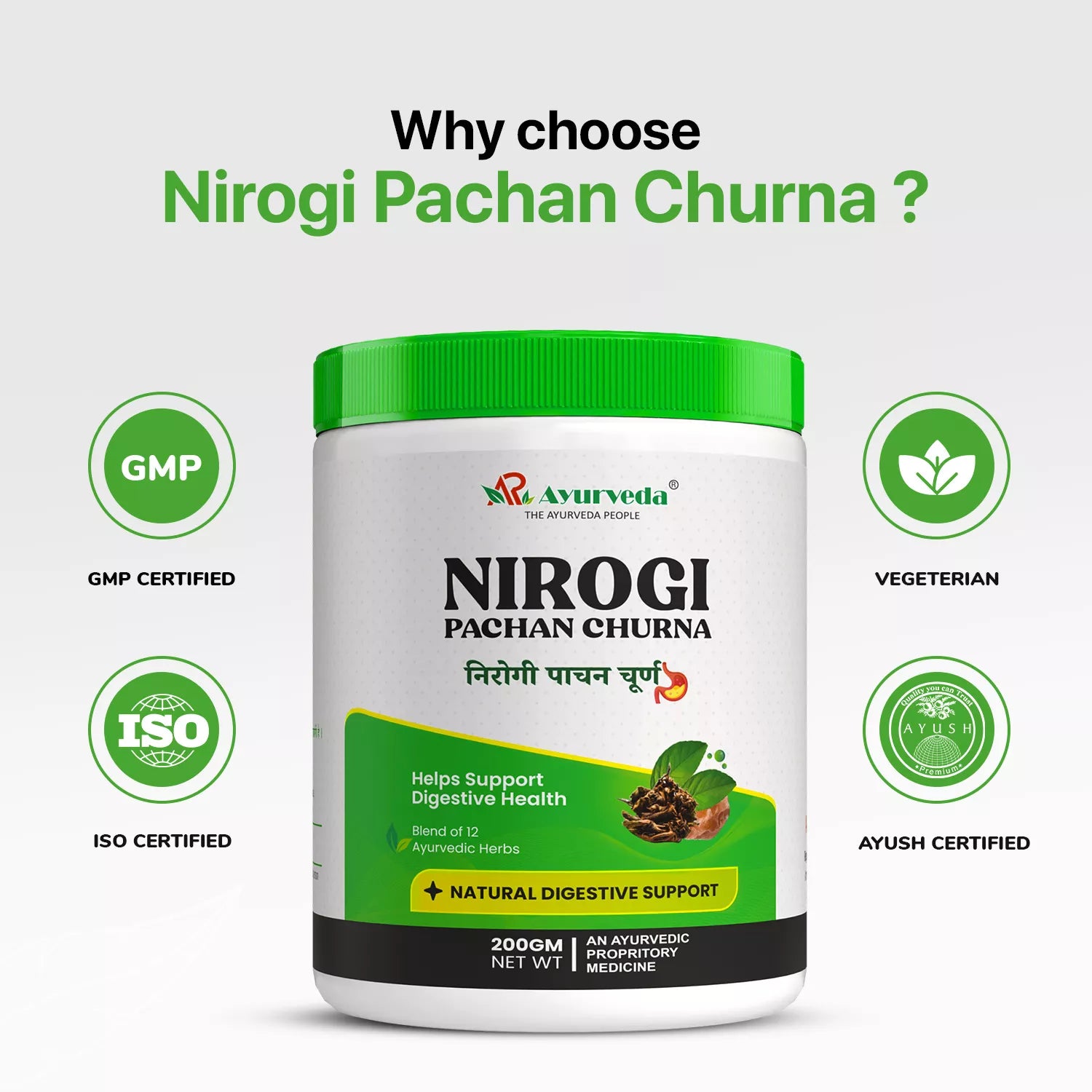 Nirogi Pachan Churna - Ayurvedic herbal powder