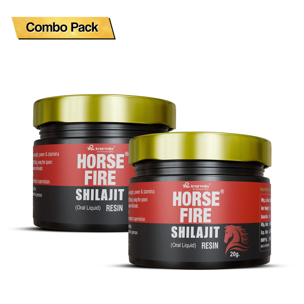 Horse Fire Shilajit Resin- Himalayan Origin Pure 20g