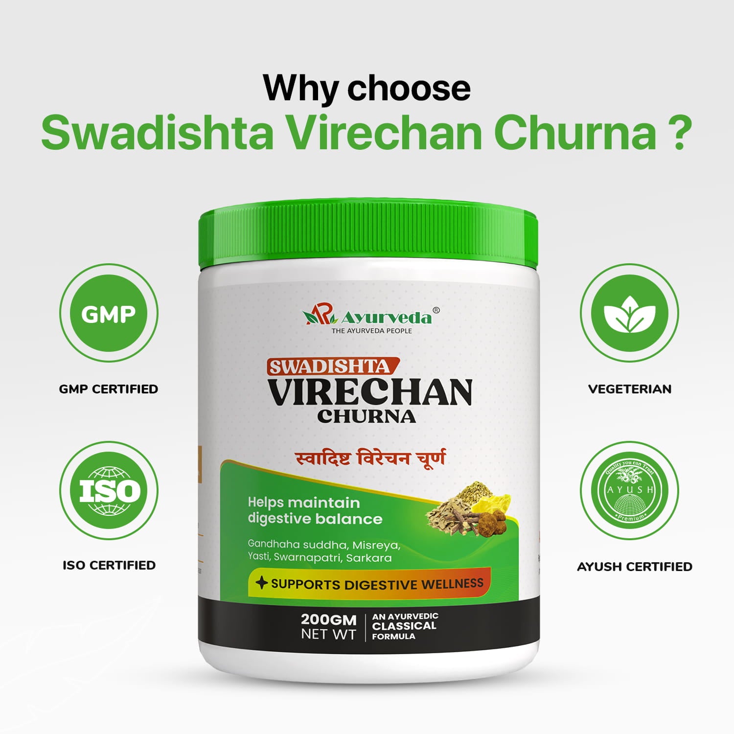 Swadishta Virechan Churna- Ayurvedic Support for Healthy Digestion
